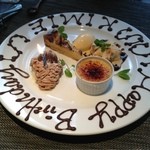 コントワール ミサゴ - バースデイデザートプレート 洋梨のタルト、モンブラン、ブリュレ、ヌガークラッセ 2013-5