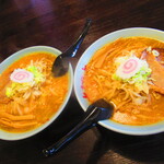 Ramen sanpachi - ２人のさんぱちデー　味噌ラーメン　９００円→６００円（税込）【２０２２年１０月】