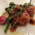 トラットリア バーチ - ﾒｲﾝから「雲仙しまばら鶏のｶﾁｬﾄｰﾗ」