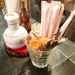 お料理ひろせ - 卓上調味料はお醤油と七味のみという、味に対する自信を感じることができます。