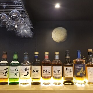 We have a wide variety of whiskey and shochu available for when you want a quick drink.