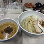 廣島らぁ麺 九重商店 - 九重つけ麺(中)300gが姉妹店クーポンで(大)400gに