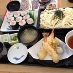 和食レストランとんでん - ねぎとろ・えび天・冷やしざるうどん膳