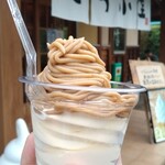 豆腐茶屋 佐白山のとうふ屋 - モンブラン豆乳ソフト