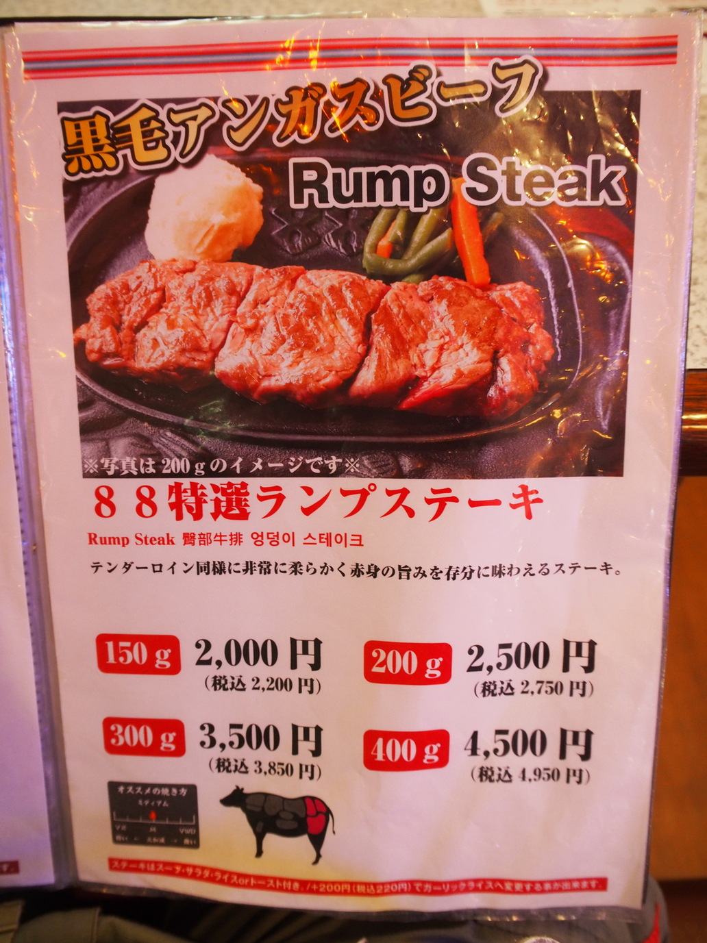 メニュー写真 : ステーキハウス 88 国際通り店 （ハチジュウハチ