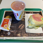 マクドナルド - ソーセージエッグマフィンセット野菜生活氷なし