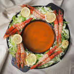Famous shrimp shabu hotpot
