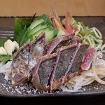 鳥焼肉 四万十家 二郎 - 鰹わら焼き塩タタキ