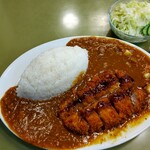 ナイアガラ - カツカレー 990円、大森券(ライス＆ルウ大盛) 200円、コールスロー 180円