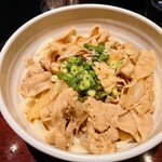 野らぼー - 肉ぶっかけうどん　卵なし