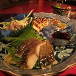 ダイニング ウメテイ - シメサバ、たけのこ、いかと水菜の和え物