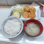 丸青食堂 - ホタテフライ定食