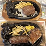 Buronko Biri - 粗挽きハンバーグ＋チキンステーキ