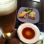 あじごよみ懐凪 - ビールお通し