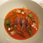 レフェルヴェソンス - 塩トマトのジュの中に浮かぶホタルイカたち