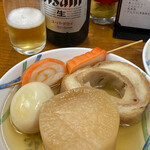 菊一 - 金沢おでん種→車麩/ 赤巻
            ダイコン/ 玉子/ ビール