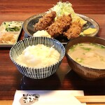 とんかつきむら - 今季の牡蠣もふわふわジューシー！最高なのです