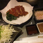 チーズ包みとんかつ定食