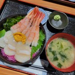 鮮活 喰で!! - ◇帆立甘海老丼