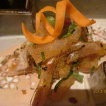 日本料理 百屋 - 鯛のからすみ和え、アップ！