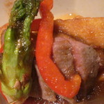 日本料理 百屋 - いちぼの新玉ソースかけ、アップ！