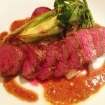 横浜馬車道 旬の肉料理イタリアン オステリア・アウストロ - 2013.4.ソルトブッシュラムのロースト そのスーゴのソース