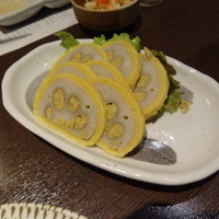 馬桜 下通り店 - 熊本名物。からし味噌がたっぷり入った辛しレンコン650円