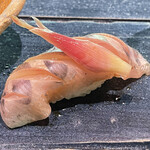 朔 - アマゴのにぎり 酢取りミョウガ