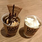 フラットホワイト コーヒー ファクトリー - アフォガード&ソフトクリーム