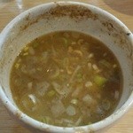 麺屋 たけ井 - スープ割りは、刻みネギや刻みチャーシューを足してくれる～♪(*^。^*)丿