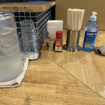 手打式超多加水麺 ののくら - カウンター