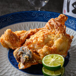 旬菜魚 藍 - ３キロアップの１８０時間熟成の天然とら河豚の唐揚げ