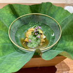 末冨 - 蒸し鮑と雲丹