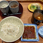 末冨 - 新生姜ご飯 ちりめん山椒 牛の時雨煮 香の物 味噌汁