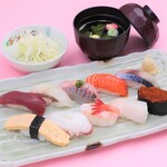 Raw sushi set