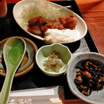 土風炉 - 豚汁と若鶏唐揚げ南蛮タルタル定食990円