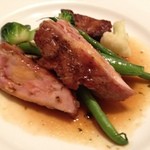 岩見沢産・雉胸肉のロースト、もも肉のコンフィ、雉のジュのソース