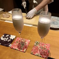 臼杵ふぐ山田や 大分都町店 - 冬季限定 白子酒（左：淡 2,000円税込、右：濃 3,500円税込）