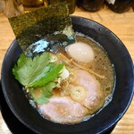 麺家 wakame - 豚×魚Wスープハーフラーメン+味タマ♪