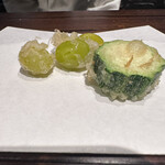 香ふく - 銀杏とズッキーニの天ぷら