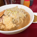 ラーメン二郎 相模大野店 - 少なめラーメン+和ッカレー、ヤサイ少なめニンニク