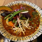 そば切り　高陣 - 【2022年09月】野菜スープカレー＠1,080円（普通）、アップ。