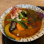 そば切り　高陣 - 【2022年09月】野菜スープカレー＠1,080円（辛口）、アップ。