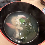 木挽町 とも樹 - 北寄貝と鳴門のワカメの潮仕立て