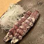 木挽町 とも樹 - 蝦蛄です。活で仕入れ店内で湯がきます。なので垂涎の希少品、蝦蛄爪にあり付けます