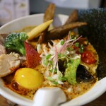 スパイスラーメン 点と線. - スペシャルスパイスラーメンJPY1400＋辛さ3辛JPY100