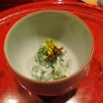 草喰 なかひがし - 4月八寸　こごみ、干し土筆の白和え　