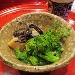 草喰 なかひがし - 4月炊き合わせ　筍　白菜菜花　ゼンマイ素揚げ　　