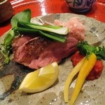 草喰 なかひがし - 4月強肴　シャラン産鴨　人参ペースト　