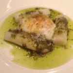 リストランティーノ ルベロ - ★9　ホワイトアスパラガスの温玉添え　サルサヴェルデ　